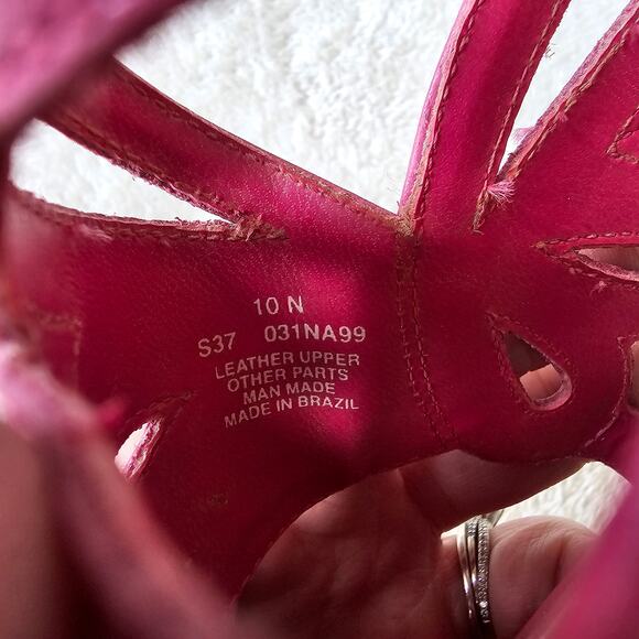 Naturalizer Women's Leather Butterfly Wing Slip On Sandals Size 10N Pink Party - Picture 4 of 4